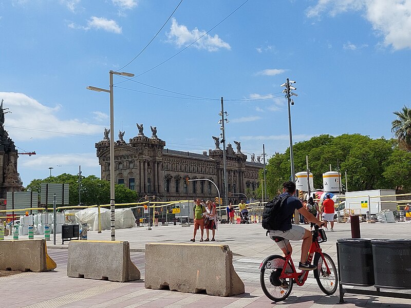 Obra en construcción en Barcelona