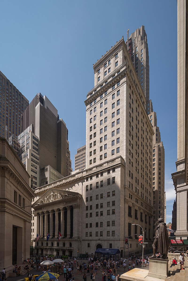 Bolsa de Nueva York en Wall Street